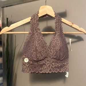 Womens All Over Lace Halter Brallete XS